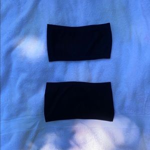 Pair of black bralettes